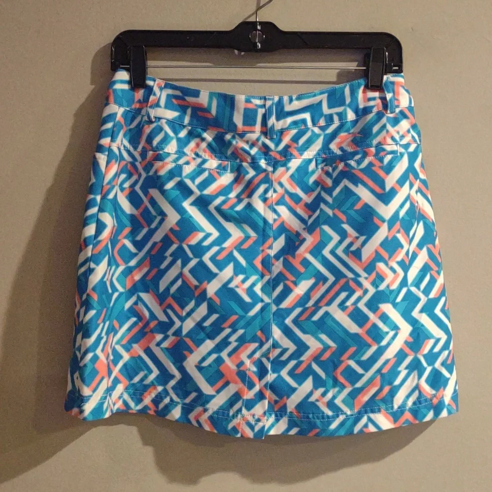 Slazenger Women's‎ 4 Blue and Pink Geometric Golf Skort